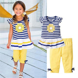 TANGUOANT Summer Girls Clothing Sets Baby Kids Clothes