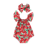 Newborn Baby Girls Clothes Watermelon print short