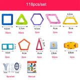 100-298pcs Blocks Magnetic Designer Construction Set Model