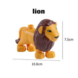 Duplos Animal Model Figures big Building Block Sets Elephant monkey Horse