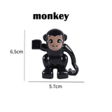 Duplos Animal Model Figures big Building Block Sets Elephant monkey Horse