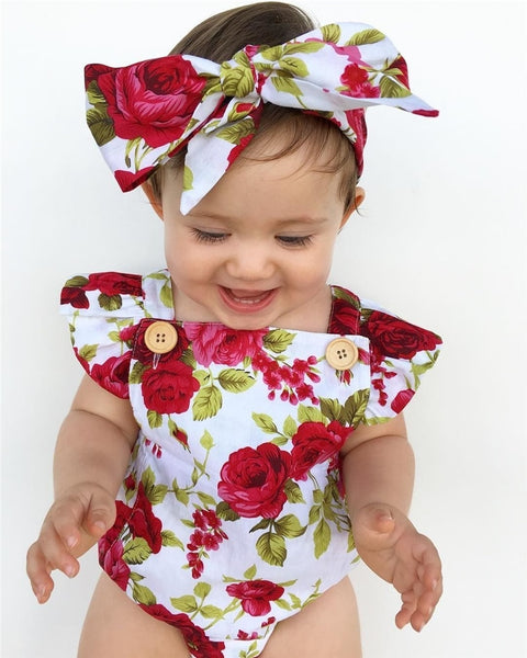 2017 Floral Newborn Baby Girl Clothes