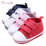 WEIXINBUY Canvas Baby Shoes Newborn Boys Girls First Walkers Infant Toddler Soft Bottom Anti-slip Prewalker Sneakers 0-12M