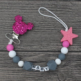 XCQGH Personalised Name Silicone Baby Pacifier Clips
