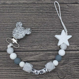 XCQGH Personalised Name Silicone Baby Pacifier Clips