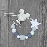 XCQGH 1Pcs Bling Bling Baby Boy Girl Pacifier Holder Chain Chew Silicone Beads Infant Pacifier Clip
