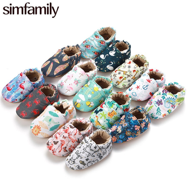 [simfamily]Kid Girls Boy First Walkers Soft Infant Toddler Shoes