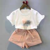 Melario Girls Clothing Sets 2019 Summer Cotton Vest Two-piece