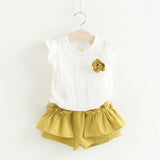 Melario Girls Clothing Sets 2019 Summer Cotton Vest Two-piece