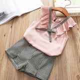 Melario Girls Clothing Sets 2019 Summer Cotton Vest Two-piece