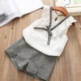 Melario Girls Clothing Sets 2019 Summer Cotton Vest Two-piece