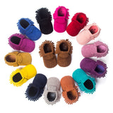 Newborn Baby Boy Girl PU Suede Moccasins Soft Shoes