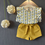 Kids Girls Clothing Sets Summer New Style Brand  Baby Girls Clothes
