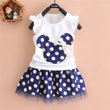 New 2019 T-shirt + skirt baby child suit 2 pieces fashion girls clothing