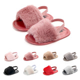 Summer Soft hair style Classic Baby Girl Slipper Sandals