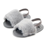 Summer Soft hair style Classic Baby Girl Slipper Sandals