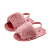 Summer Soft hair style Classic Baby Girl Slipper Sandals