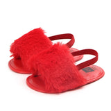 Summer Soft hair style Classic Baby Girl Slipper Sandals