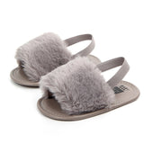Summer Soft hair style Classic Baby Girl Slipper Sandals