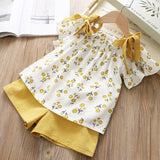 Melario Girls Clothing Sets 2019 Summer Cotton Vest Two-piece