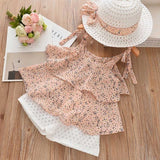Melario Girls Clothing Sets 2019 Summer Cotton Vest Two-piece